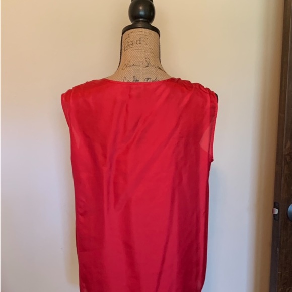 Gorgeous red silk petite blouse-New without tag! - Picture 4 of 5